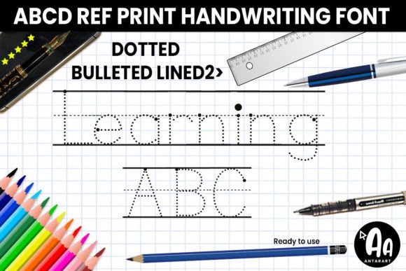 Abcd Ref Dotted Bulleted Lined2: A Thoughtful Display Font for Learning-Focused Design