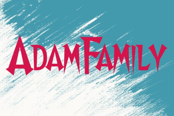 Adam Family Display Font for Halloween and Horror Branding