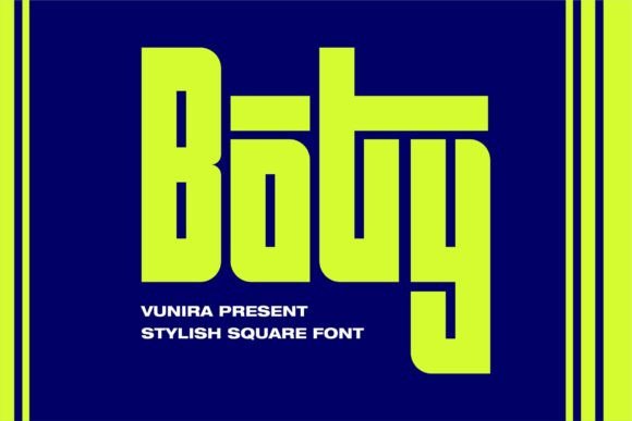 Boty Display Font for Modern Digital Branding