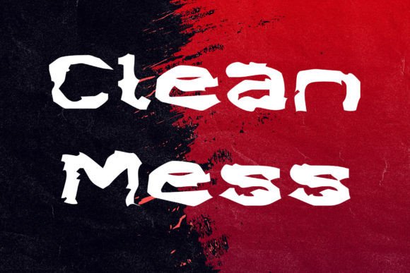 Clean Mess Display Font for Small Business Branding