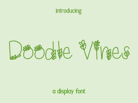 Doodle Vines: A Botanical Display Font for Digital Branding