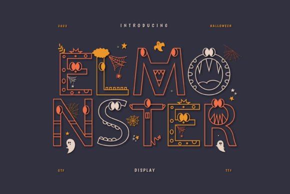 Elmonster: A Quirky Display Font for Halloween Editorial Design