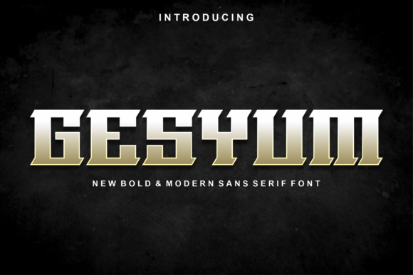 Gesyum: A Cool Modern Display Font for Small Business Branding