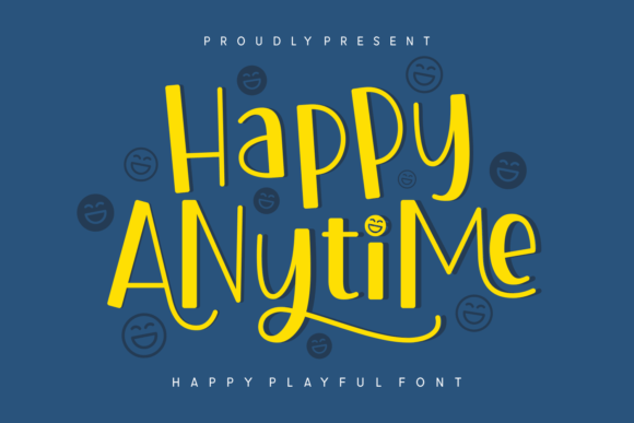 Happy Anytime Font: Joyful Display Fonts for Campaign Design