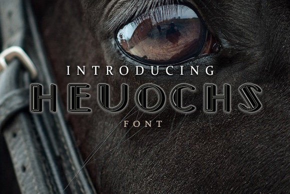 Heuochs Font: Art Deco Display Typeface for Handmade Brands