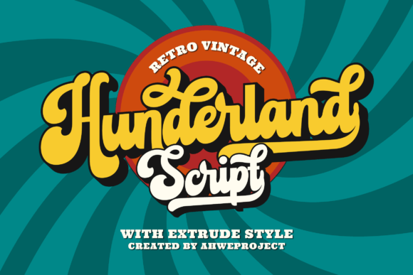Hunderland Font: Bold Retro Script for Standout Branding