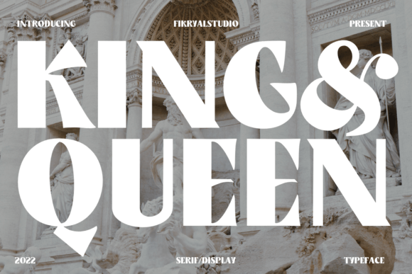 King and Queen: A Luxe Serif Display Font for Elegant Design