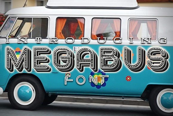 Megabus Retro Typeface for Bold Brand Visuals