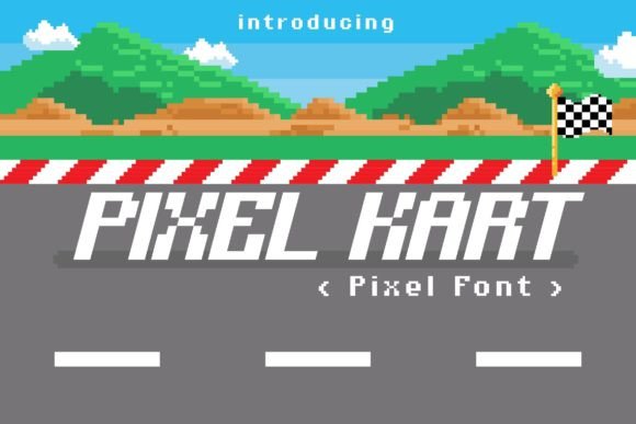 Pixel Kart: The Ultimate Pixel Display Font for Retro Design