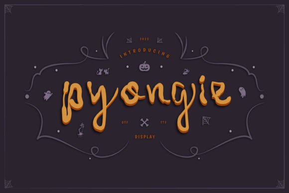 Pyongie: A Whimsical Spooky Display Font for Small Business Branding