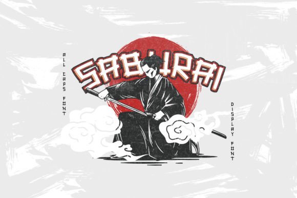 Saburai: A Modern Uppercase Display Font for Japanese Restaurant Branding
