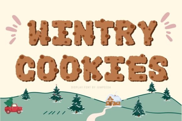 Wintry Cookies Font for Festive Editorial Design
